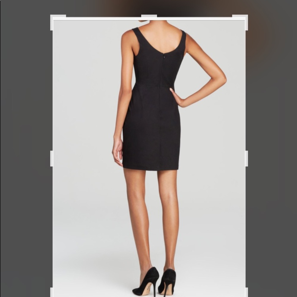 Rebecca Minkoff NWOT Sz-0 Blk Eli Leather TrimLBD - Picture 2 of 12